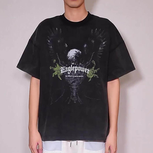 Venta al por mayor 100% poliéster hombres camisetas logotipo personalizado impreso en blanco camiseta patrón sólido para los hombres - Product Image 6