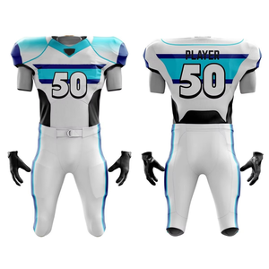 Ensemble d'uniformes de football américain personnalisés, maillot par sublimation 100 % polyester, vêtements de sport pour équipes, jeunes et adultes, OEM 2026, vente en gros - Product Image 4