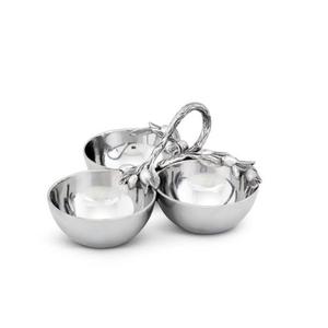 Support design pour maison hôtel cuisine restauration fruits salade mélange bol profond forme de fleur finition antique bol à fruits en métal - Product Image 3