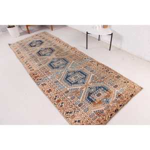 พรมวิ่งสไตล์ตุรกี ขนาด 0.3x8.9 ฟุต (9x271 ซม.) สีน้ำเงินวินเทจ ลายตะวันตกเฉียงใต้ - Product Image 2