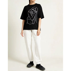 T-shirts décontractés à coupe ample pour femmes Impression de vêtements de rue Léger et respirant pour la saison estivale Matériau durable - Product Image 6