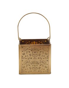 High Quality Handmade Decorative <b>Gold</b> Metal Cut Work Candle Holder Hanging <b>Lantern</b> Wholesale <b>Lantern</b> Price - Product Image 1