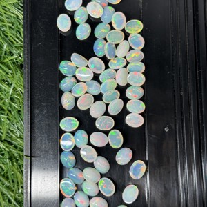 Forme ovale d'opale éthiopienne de qualité supérieure 5x7MM à 7x9MM utilisation de pierre naturelle pour la fabrication de bijoux - Product Image 4