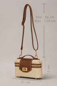 Custom Logo Women's Woven Canvas <b>Vanity</b> <b>Case</b> Bag OEM Zipper Waterproof Top Handle Casual Tote ODM Private Label Manufacturer - Product Image 2