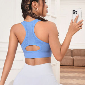 Nouveau gros couleur unie femmes respirant et confortable Fitness sport soutien-gorge entraînement soutiens-gorge push-up conception course sport soutien-gorge - Product Image 3