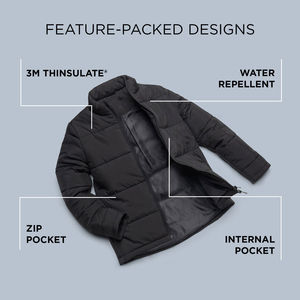 Veste matelassée imperméable pour homme de haute qualité, manches longues, légère, respirante, col montant, manteau d'hiver à capuche, logo - Product Image 6