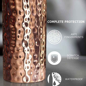 Meilleure vente Ayurveda santé avantage Joint gratuit étanche 950ML fait à la main pur argent cuivre bouteille d'eau pour unisexe - Product Image 4