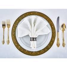 จานรองโลหะทรงกลม สแตนเลส จานตกแต่งสำหรับงานแต่งงาน จานรองโต๊ะอาหาร จานรองสำหรับโรงแรม - Product Image 3