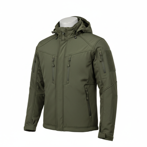 Vestes d'extérieur automne-hiver, meilleures vestes softshell coupe-vent imperméables avec capuche et fermeture éclair pour hommes et femmes, pour les voyages, vente en gros - Product Image 2