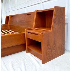 เตียงไม้สักแพลตฟอร์มเตียงไม้กรอบเตียงห้องนอนเฟอร์นิเจอร์โรงแรมเตียงพร้อม nightstand - Product Image 3