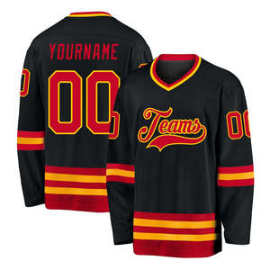 Camisetas de Hockey sobre Hielo Reversibles Negras Sublimadas Personalizadas al por Mayor de la Mejor Calidad, 100% Poliéster - Product Image 3