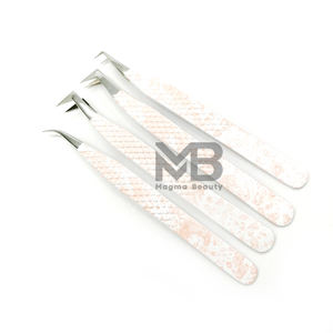 Pinzas para Extensión de Pestañas, Pinzas para Pestañas de Visón, Pinzas de Acero Inoxidable con Punta de Fibra, Logotipo Personalizado, Diseño con Impresión Personalizada - Product Image 3