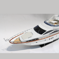 MODÈLE DE YACHT MODERNE AZIMUT 80 PRÊT POUR LE RADIO-CONTRÔLE / BATEAUX MODÈLE ARTISANAL / MODÈLE DE YACHT MODERNE