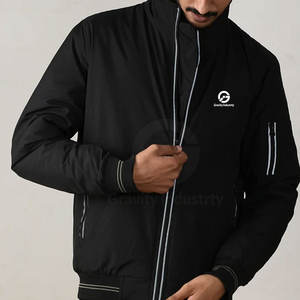 Veste bomber tendance, nouveau design, col montant, logo sur le devant, écologique, respirante, best-seller, facile à porter, vêtements chauds d'hiver - Product Image 4