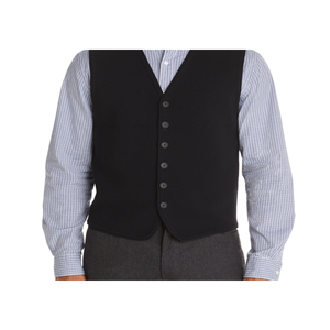 Gilet da Uomo in Lana Merino Bloomingdale's Blu Navy Taglie Forti, Abbigliamento Esterno con Bottoni Decorativi, in Nylon Traspirante e Cotone Lavorato a Maglia, con Logo - Product Image 2