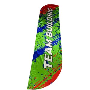 ธงขนนกแบบ Pennant พร้อมเสาอลูมิเนียม ผ้าโพลีเอสเตอร์ พิมพ์ดิจิทัล ทนทาน ใช้สำหรับงานโปรโมท กีฬา และเกมส์ ฮัวฉิน - Product Image 5