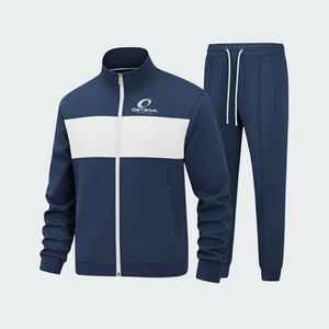 Ensemble de survêtement décontracté à manches longues 100 % coton coupe classique, séchage rapide, pour homme, collection Activewear 2026 - Product Image 5