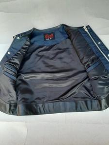 Chaleco de cuero de moto de invierno transpirable reversible sin mangas para hombres con botón - Product Image 3