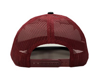 Venta al por mayor gorras Snapback 6 paneles de goma Logo alta calidad mezcla negro/rojo Color gorra de camionero para los hombres en la fábrica de Vietnam