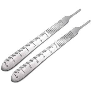 Manche de scalpel n° 3 3 Couteaux chirurgicaux durables en acier inoxydable à alimentation manuelle, lames de scalpel pour procédures médicales et laboratoire - Product Image 1