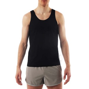 Respirant Noir Couleur Fitness T-shirt Gym Porter Débardeur Respirant Noir - Product Image 3