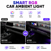 Kit d'éclairage LED d'ambiance pour l'intérieur de la voiture, 12V, modèle LH-002, faisceau de câbles en acrylique, logo personnalisé, prise en charge de diverses combinaisons de kits, OEM