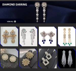 Boucles d'oreilles de créateur en plaqué or 18 carats Collection exclusive de E-F de haute qualité VVS-VS diamants de laboratoire CVD naturels Style mignon pour les fêtes - Product Image 4