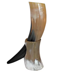 Corne à boire viking artisanale de qualité supérieure, écologique, forme naturelle, corne de buffle, design moderne, occasion de fête de vin - Product Image 5