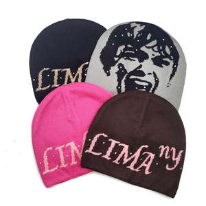 Venta al por mayor de fábrica Unisex adultos Otoño Invierno cálido tejido puño Beanie impermeable 3D bordado Puff Y2K estilo logotipo personalizado - Product Image 5