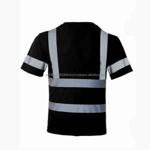 Breathable 100% Polyester Hi <b>Vis</b> Reflective Short Sleeve Safety <b>Shirts</b> With Front Pocket Working Safety <b>T</b> <b>Shirt</b> - Product Image 1