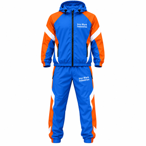 Survêtement sportif unisexe Iron Mark Industries, fermeture éclair intégrale, couleurs contrastées, léger, respirant, coupe confortable - Product Image 5