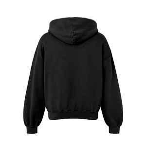 Sweat à capuche oversize avec fermeture éclair, sweat-shirt streetwear personnalisé avec broderie, uni, 400GSM, molleton lourd, pour homme, automne, 100% coton - Product Image 2