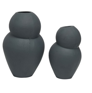 Design moderne Vase de couleur noire Décorations pour la maison Bougeoir décoratif de qualité standard pour les bureaux de mariage - Product Image 2