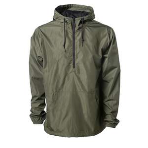 Chaqueta Cortavientos Impermeable con Cierre de Cremallera de un Cuarto para Hombre, Chaqueta Cortavientos Softshell con Capucha y Cierre Completo - Product Image 1