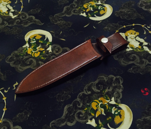 Gaine en cuir pur faite à la main horizontale personnalisée de haute qualité cousue à la main gaine en cuir Portable haute finition pour couteaux OEM - Product Image 3
