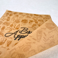 Papier sulfurisé vierge recyclé imprimé sur mesure avec logo pour pain, pizza, snacks, gâteaux et biscuits - Rouleau d'emballage alimentaire réutilisable