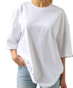 Camiseta Casual de Talla Grande para Mujer, Servicio OEM de Alta Calidad 2025, 100% Algodón, Ecológica, Producción al por Mayor, Proveedores de Bangladesh - Product Image 1