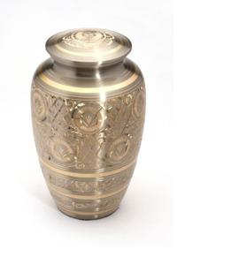Conception gravée de l'enterrement et des funérailles Urne de crémation en laiton Urnes de crémation de haute qualité - Product Image 3