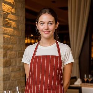 Tablier de cuisine professionnel en coton de qualité export, logo personnalisé, réutilisable et facile à laver - Product Image 5