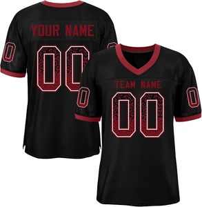 Maillots de football américain en maille à séchage rapide avec numéros de logo d'équipe personnalisés Nom Sublimation Print Polyester Fabric OEM Sports - Product Image 6