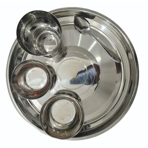 Plat profond en acier inoxydable pour aliments de 28 cm de diamètre / Thalis bon marché pour le dîner - Product Image 2