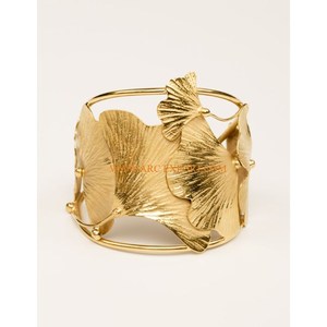 Feuille Concevant Or Poli Métal Décor De Table Anneau De Serviette La Plus Haute Qualité Top Vente De Luxe Ronds De Serviette Pour L'anneau De Tissu De Fête - Product Image 1