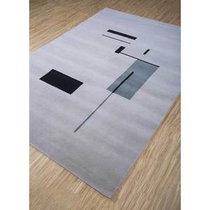 Tapis en laine noué à la main Sthir Ivory AIWL-3013, motif abstrait Tabriz, pour salon, chambre, couloir, design patchwork rectangulaire 9x12 - Product Image 2