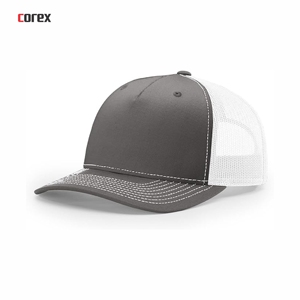 Gorra Trucker Personalizada de Malla, 5 Paneles, Ajustable, Transpirable, Impermeable, Informal, Gris con Blanco en Contraste, Unisex, para Adultos, Pesca - Product Image 1