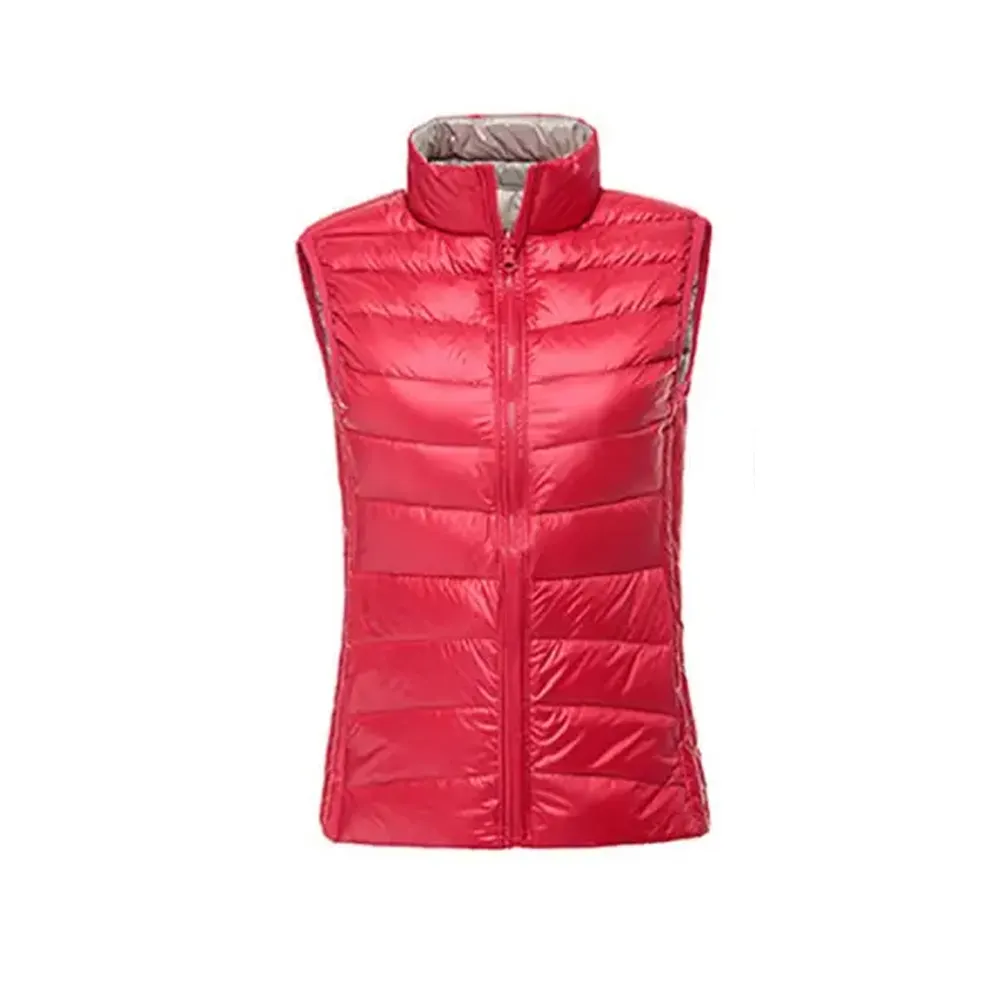 Hot sell wholesale custom north LOGO face color block zipper winter jacket quilted down puffer vest men