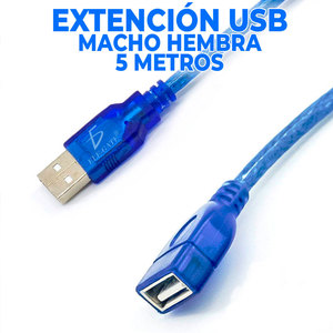 USB Extension <b>Cable</b> 5M Male to Female Fast Charging 5A Nylon Jacket Braid Shielding <b>for</b> Data Transfer <b>Computer</b> Use - Product Image 2