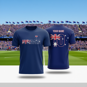 Set di Maglie da Calcio Personalizzate Ispirate all'Australia con Nome e Numero per Tifosi nel Giorno della Partita - Product Image 3