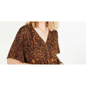 Top Stampato con Laccetti Frontali Ultra Flirt Junior, Taglia Small, Vestibilità Ampia, in Chiffon Floreale e Rayon Lavorato a Maglia, per Outfit da Ufficio, Autunno Primavera - Product Image 2