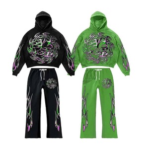 Chándal con logotipo personalizado, chándal de felpa francesa, chándal de gran tamaño de algodón polar transpirable unisex para hombre - Product Image 5