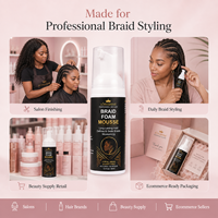 Fabricant de mousse coiffante pour tresses sous marque privée, à tenue longue durée et sans résidus, pour les marques de cheveux texturés